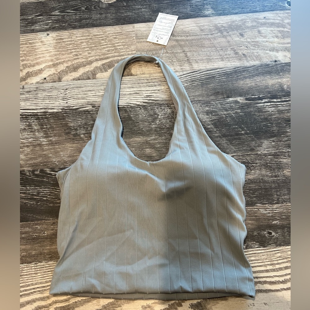 halter top shirt with built in pads